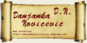 Damjanka Novićević vizit kartica